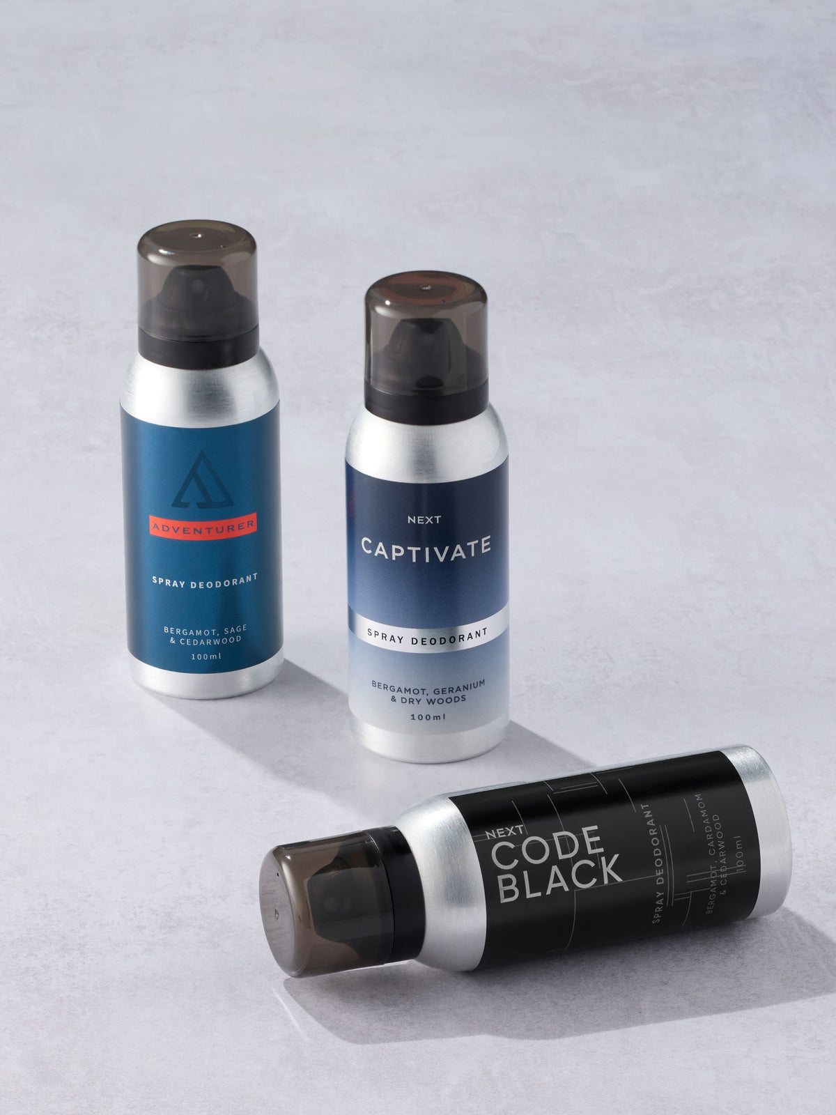 Set of 3 100ml Body Sprays Deodorant Gift Set