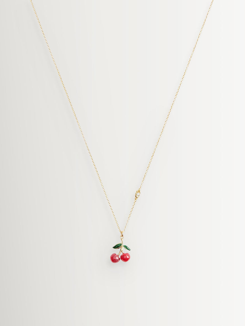 COACH gold tone signature cherry pendant necklace - British product