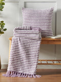 Catherine Lansfield Lilac Stab Stitch Throw
