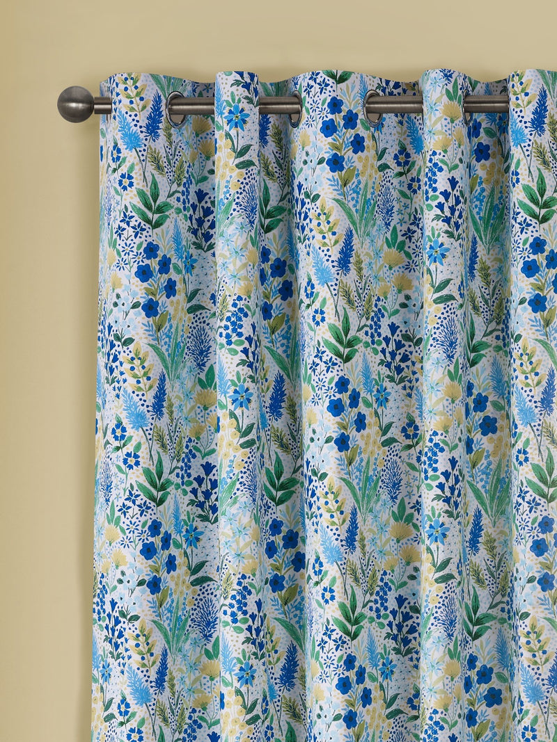 Catherine Lansfield blue floral curtains 168x229cm (British brand)