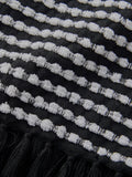 Catherine Lansfield Black Stab Stitch Throw