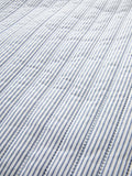 Catherine Lansfield chambray blue stripe quilted reversible bedspread 220x230cm (British brand)