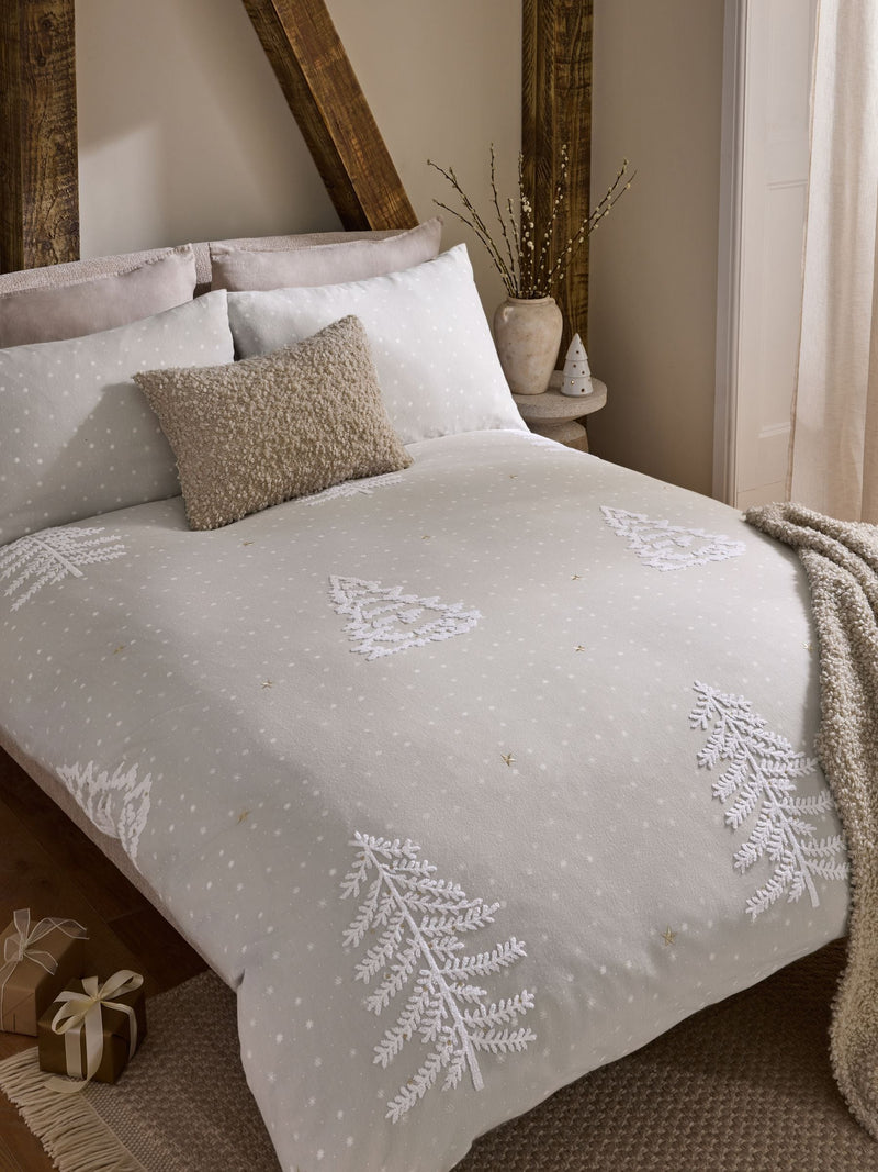Natural Trees Tufted Trees duvet cover set, imported from the UK
