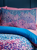 Catherine Lansfield teal satin animal print non-iron duvet cover set - British product