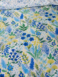 Catherine Lansfield blue tilly floral reversible duvet cover set - British product