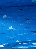 Catherine Lansfield teal blue jawsome shark fitted sheet - British product