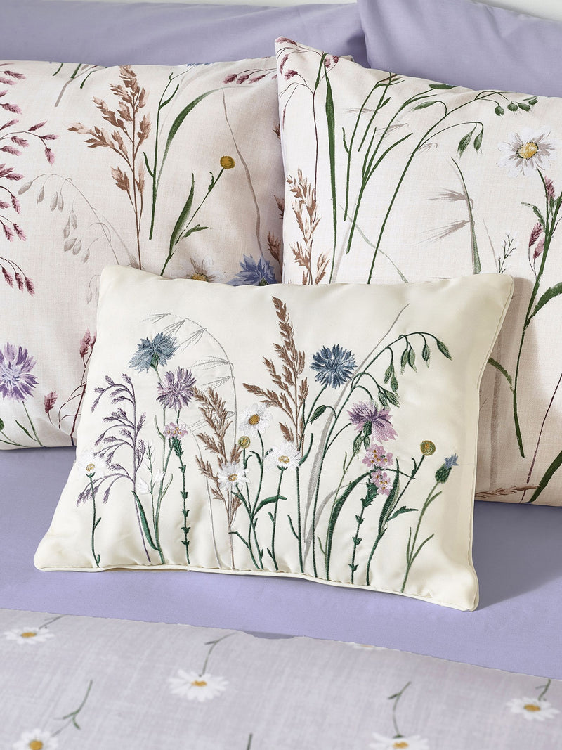 Catherine Lansfield embroidered floral cushion 30x40cm - British product