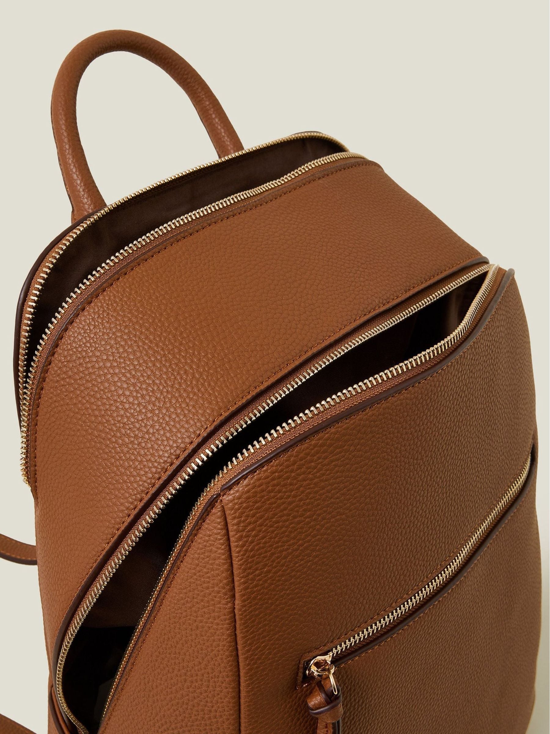 Accessorize Natural Smart Zip Around Backpack, UK version