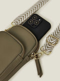 Accessorize Green Webbing Strap Phone Bag