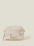Accessorize cream Dina double zip cross-body bag, UK version