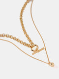 Mint Velvet layered gold necklace, UK version