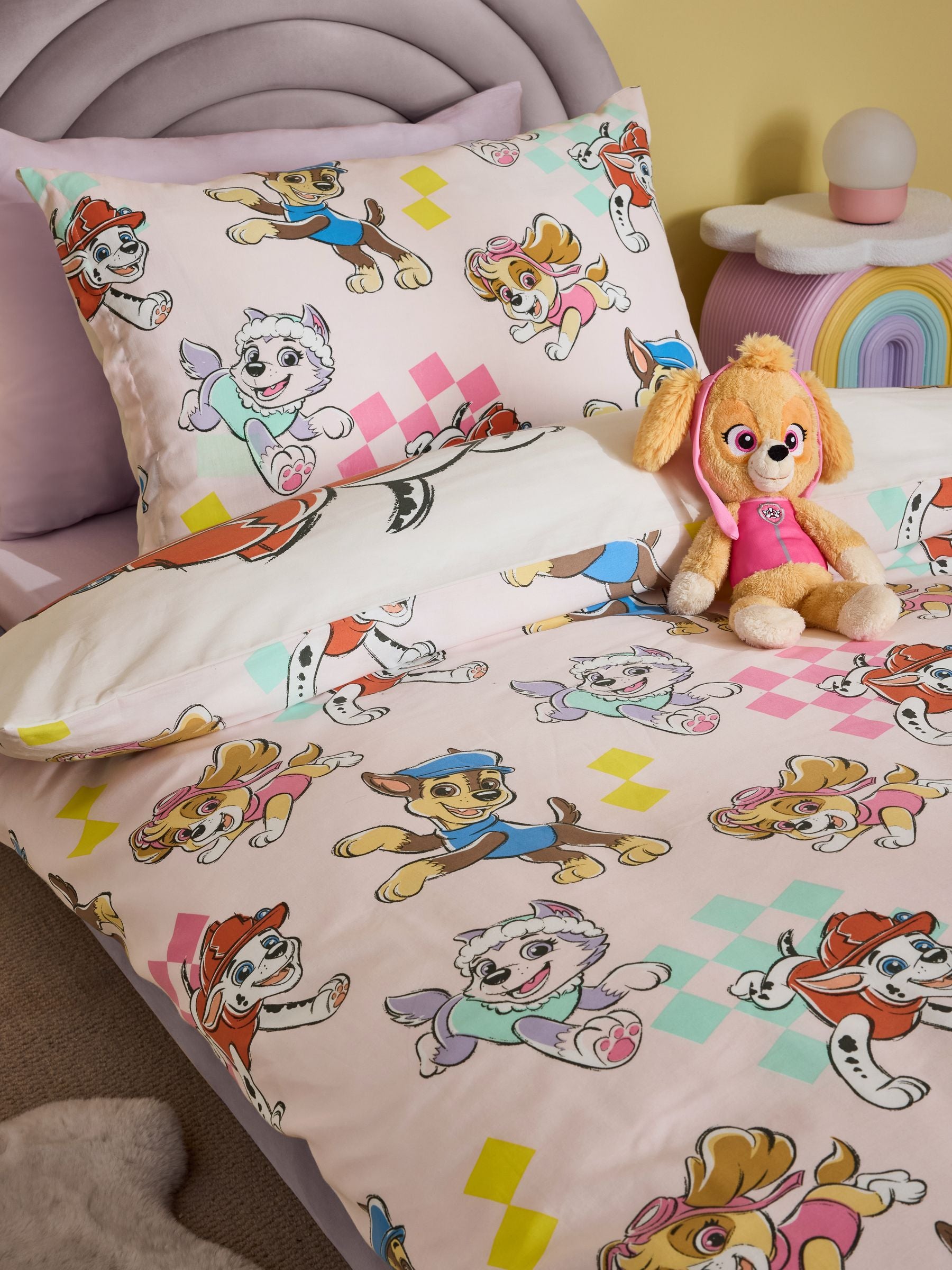 Next pink Paw Patrol duvet cover and pillowcase set Single, imported from the UK