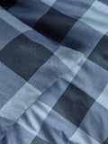 Blue Check Super Soft Brushed Cotton Duvet Cover and Pillowcase Set