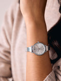 Silver tone sparkle dial expander watch 3cm, UK version