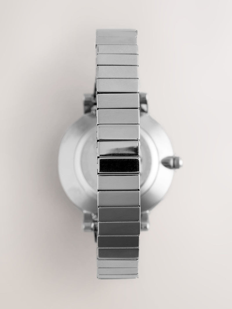 Silver tone sparkle dial expander watch 3cm, UK version