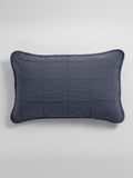 Secret Linen Store quilted cushion cover French Blue Finn 40x60cm, UK version