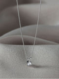The Diamond Store 9K white gold 0.33ct H/Si lab diamond pendant necklace (British brand)