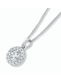 Diamond Store lab diamond halo pendant in 9K gold - British product