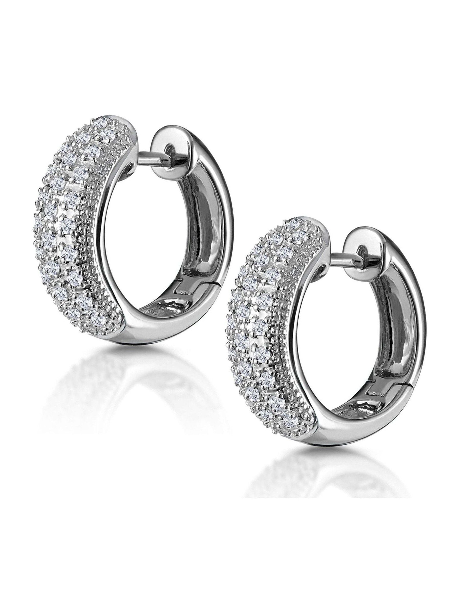 The Diamond Store lab diamond huggie earrings 0.33ct, imported from the UK