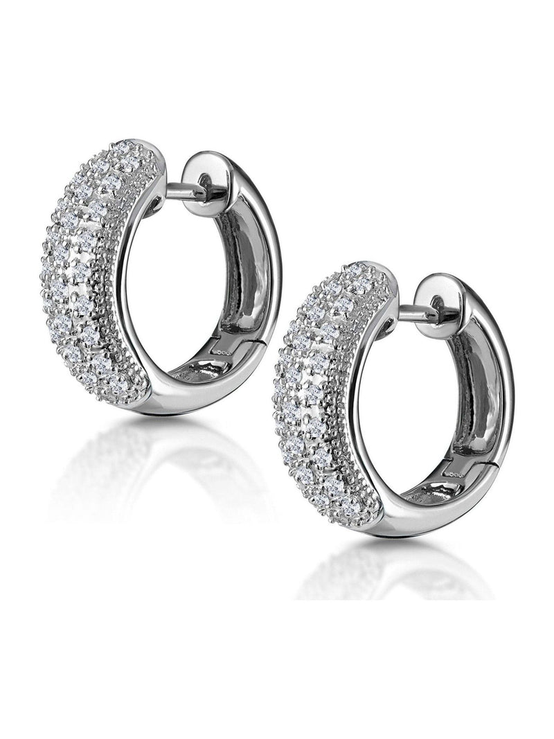 The Diamond Store lab diamond huggie earrings 0.33ct, imported from the UK