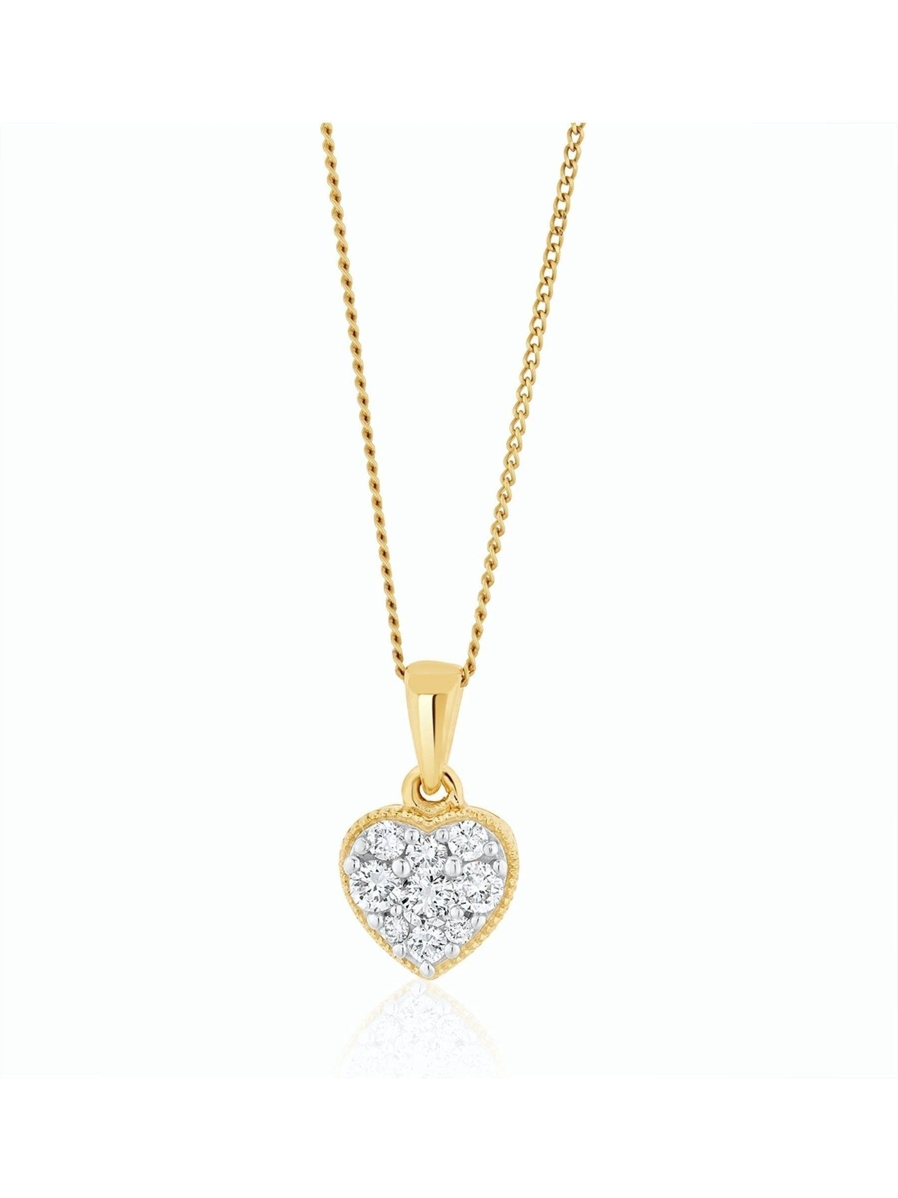 The Diamond Store lab diamond heart pendant necklace (British brand)
