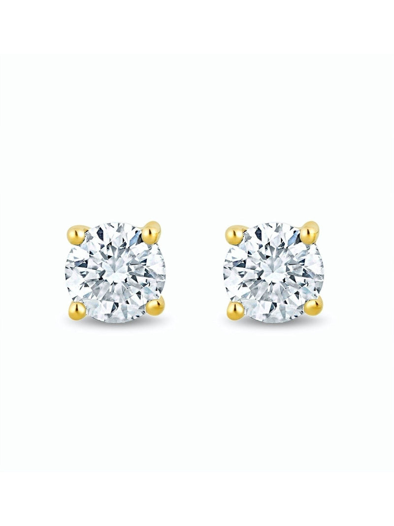 The Diamond Store lab diamond stud earrings 9K gold 0.20ct (British brand)