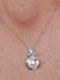 The Diamond Store 9K White Gold Pearl Necklace (British brand)