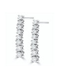 The Diamond Store 9K white gold lab diamond Life Journey drop earrings 1ct (British brand)