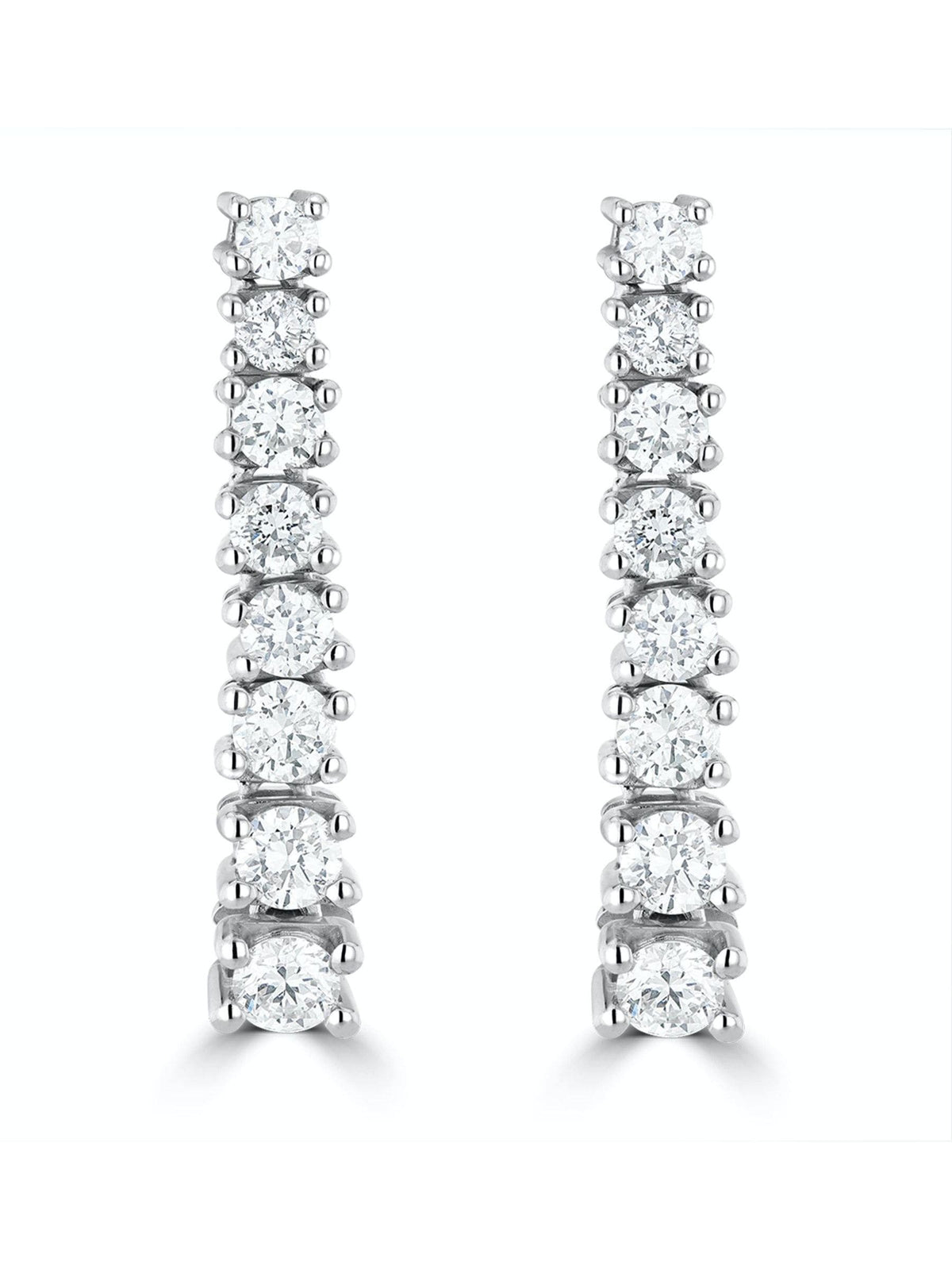 The Diamond Store 9K white gold lab diamond Life Journey drop earrings 1ct (British brand)