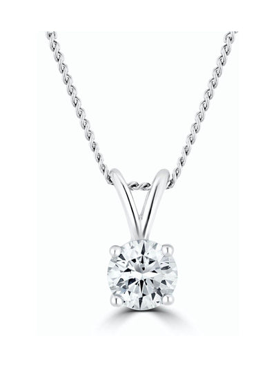 Next The Diamond Store 9K White Gold 0.25ct H/Si Lab Diamond Solitaire Necklace Pendant- Buy online at McGrocer