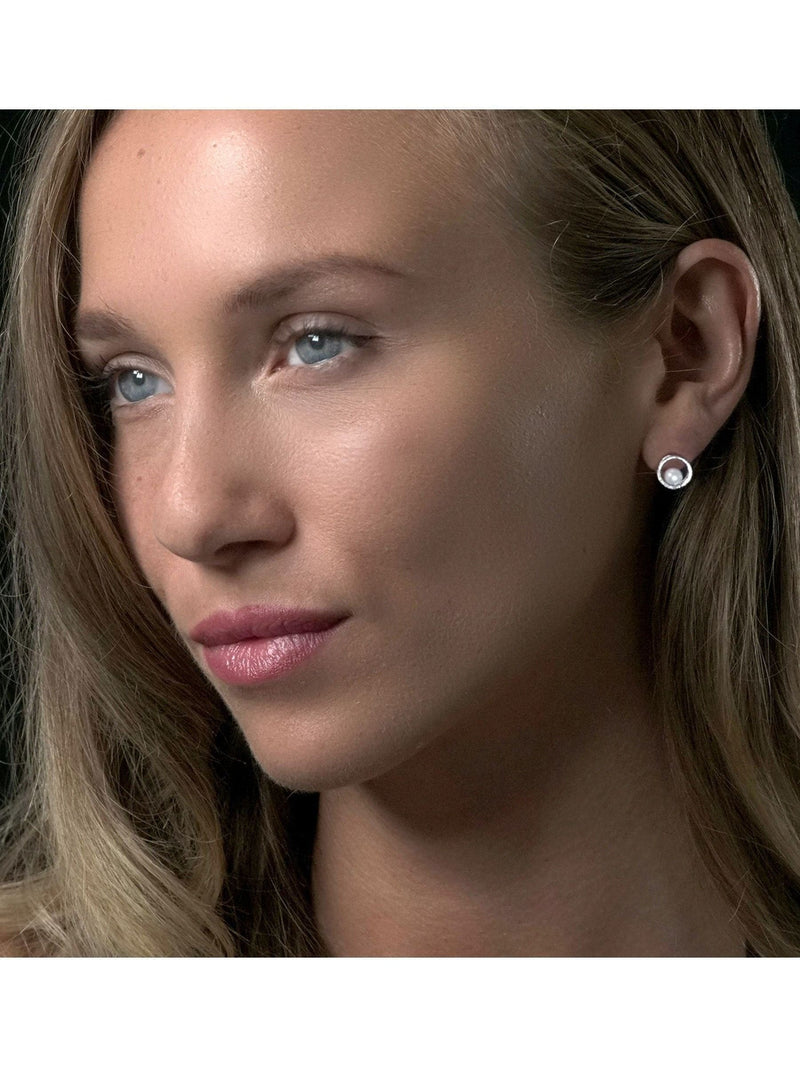 The Diamond Store pearl diamond earrings 9K white gold - British product