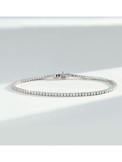The Diamond Store Bracelet tennis en diamant de laboratoire Argent 18,5 cm