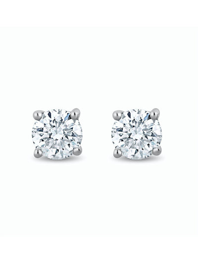 The Diamond Store Silver Tone Lab Diamond Stud Earrings 0.15ct H/Si Quality in 925