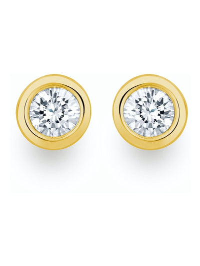 The Diamond Store 9K Yellow Gold Lab Diamond Stud Earrings 5.2mm