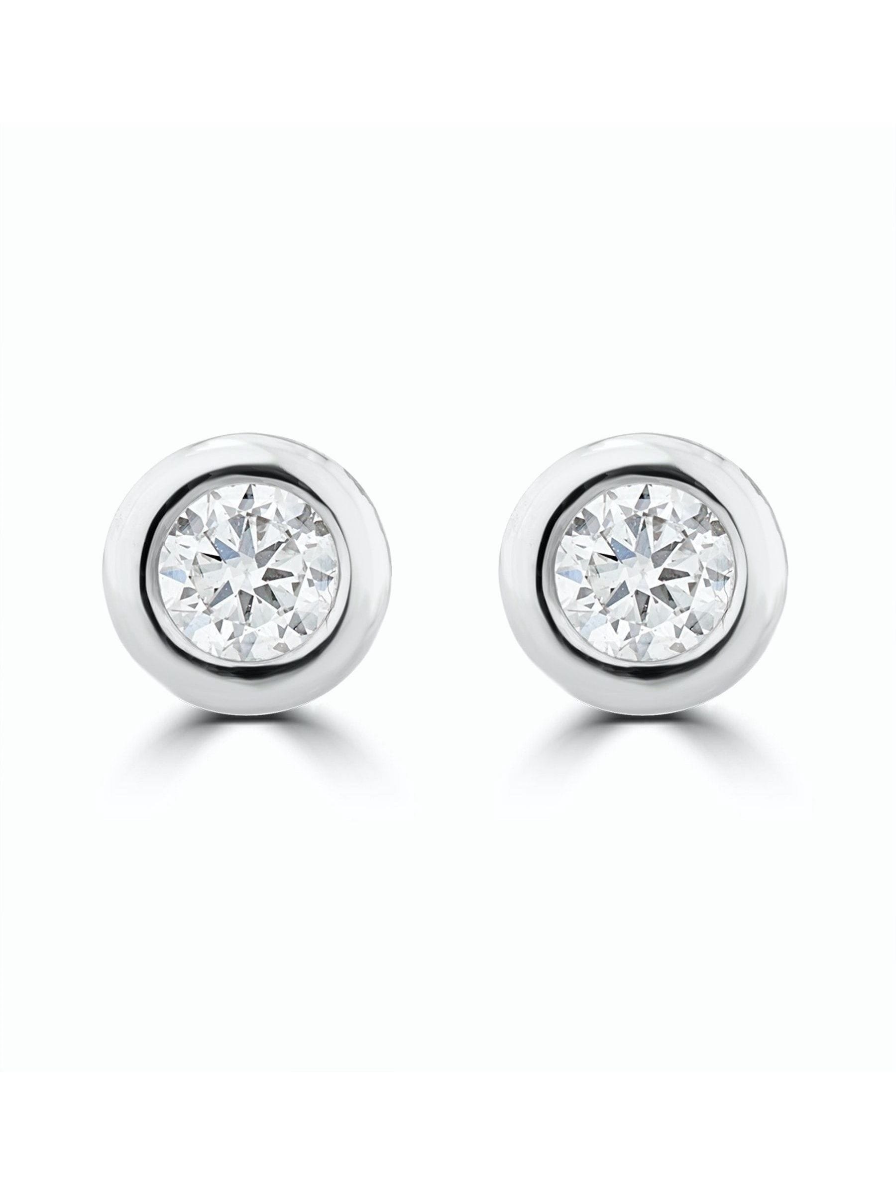 The Diamond Store 0.20ct lab diamond stud earrings in 9K white gold (British brand)