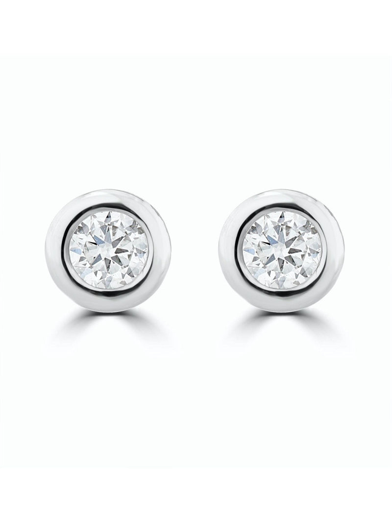 The Diamond Store 0.20ct lab diamond stud earrings in 9K white gold (British brand)