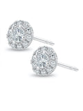 The Diamond Store 9K White Gold Diamond Earrings 6.5mm (British brand)