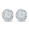 The Diamond Store 9K White Gold Diamond Earrings 6.5mm (British brand)