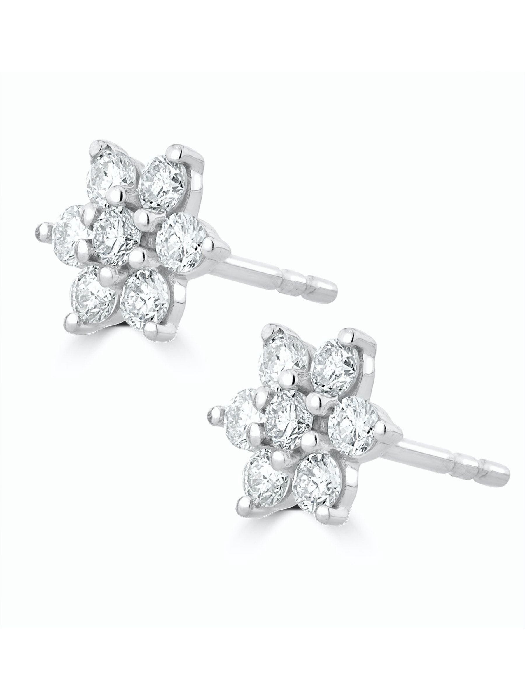 The Diamond Store lab diamond earrings 9K white gold 0.50ct, UK version