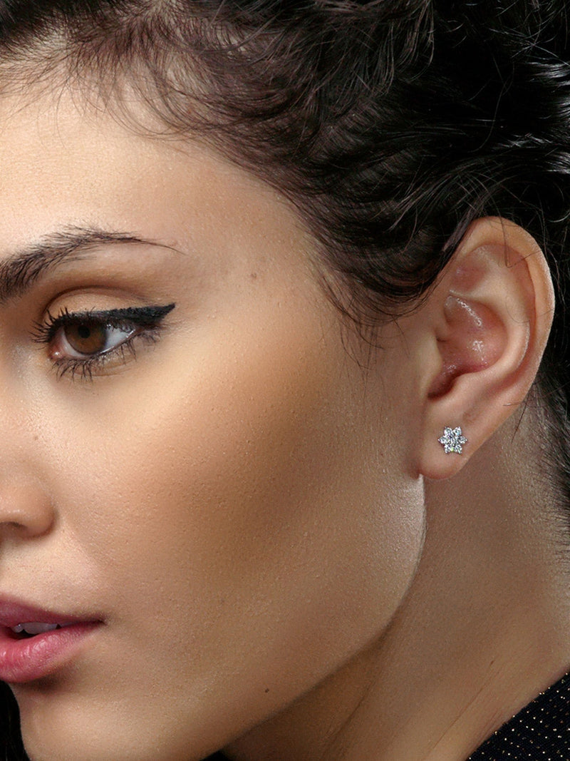 The Diamond Store lab diamond earrings 9K white gold 0.50ct, UK version