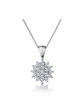 The Diamond Store pendant necklace 9K White Gold diamonds 8mm (British brand)