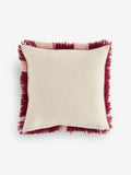 Rockett St George red shaggy berber wool cushion - British product