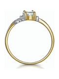 The Diamond Store 9K Gold Aquamarine Diamond Ring 0.70ct (British brand)