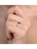 The Diamond Store yellow gold amethyst and diamond ring 0.68ct (British brand)