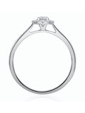 The Diamond Store lab diamond halo ring 9K White 0.25ct (British brand)
