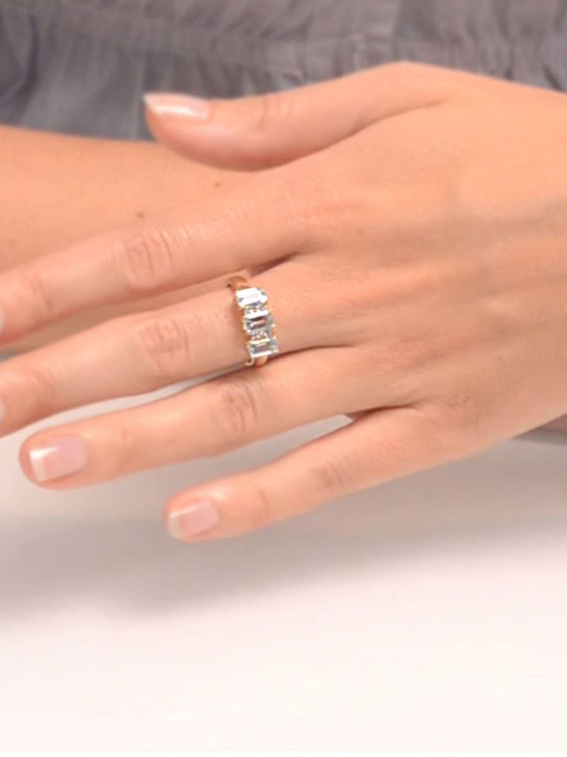 The Diamond Store 1.65ct aquamarine diamond ring (British brand)