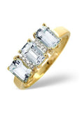 The Diamond Store 1.65ct aquamarine diamond ring (British brand)