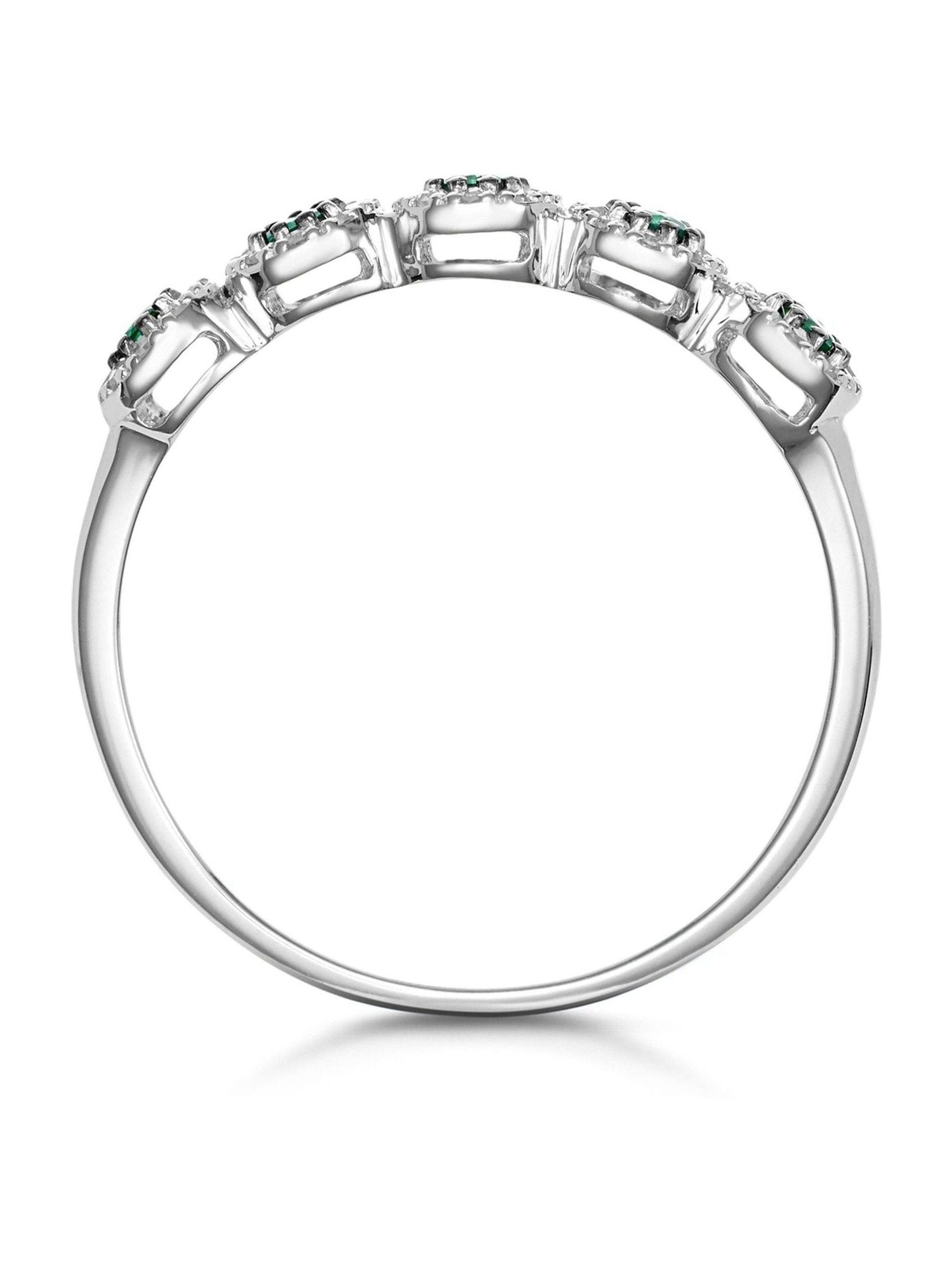 The Diamond Store Emerald Stellato Eternity Ring 4mm Width (British brand)