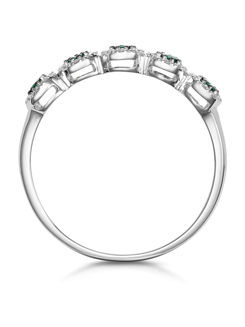 The Diamond Store Emerald Stellato Eternity Ring 4mm Width (British brand)
