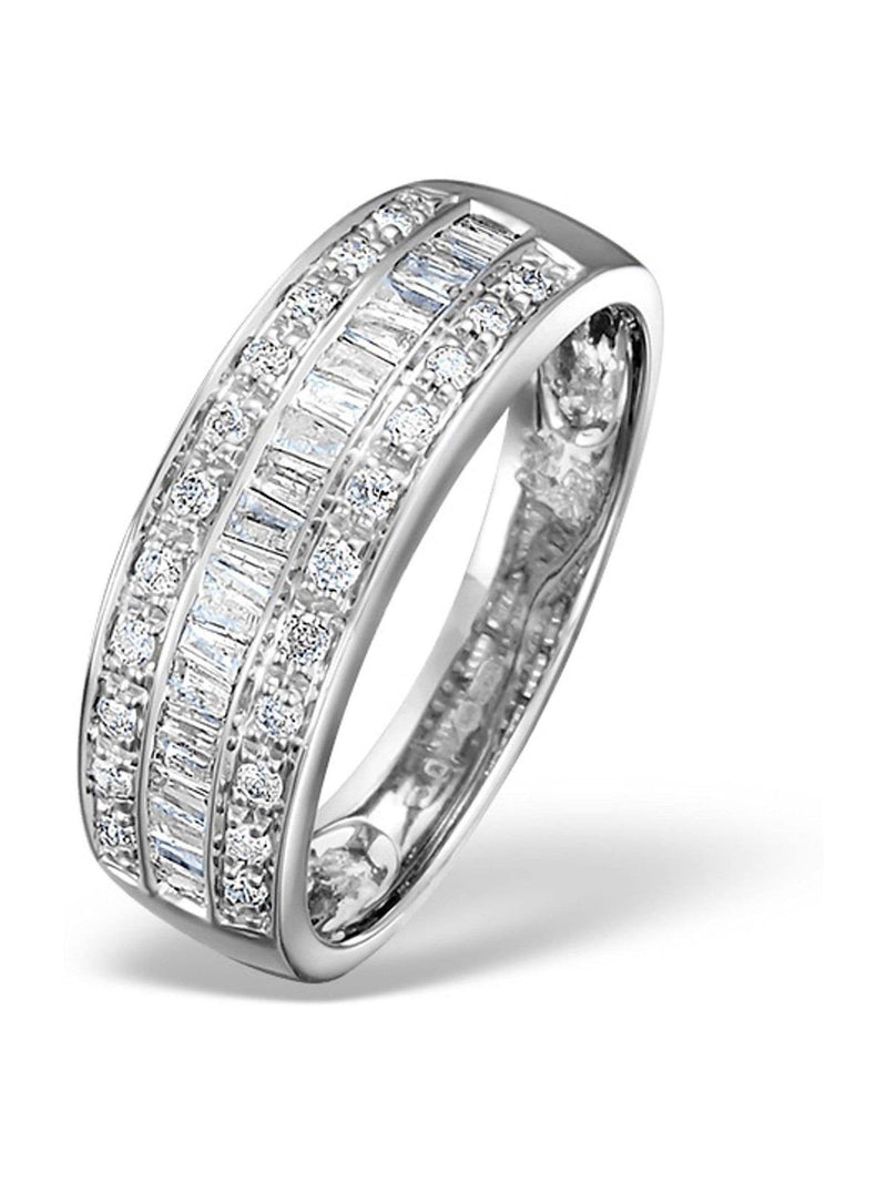 The Diamond Store 9K White Gold Diamond Eternity Ring 0.22ct (British brand)